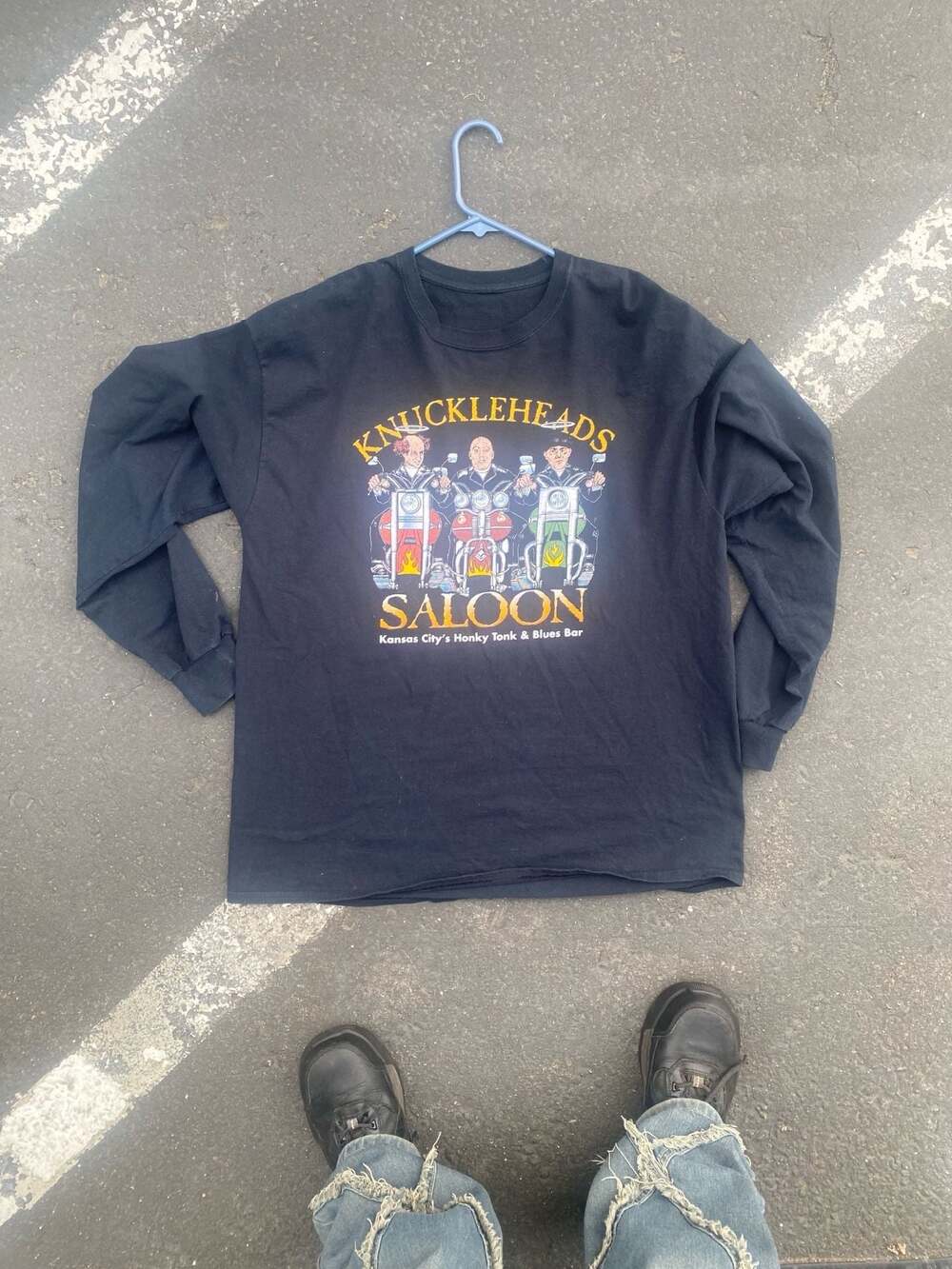 Knuckleheads Saloon Kansas City Three Stooges Long Sleeve Shirt